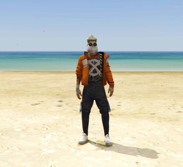 GTA 5 GTA 5 Mods Free Fire Beard Addonped Addon Ped inspired by %tags% | G5MODS