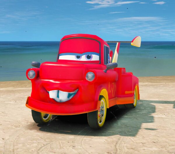 GTA 5 GTA 5 Mods Super Red Tow Mater Addon Vehicle Addon Ped inspired by %tags% | G5MODS