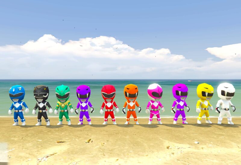 GTA 5 GTA 5 Mods Kids Power Rangers AddonPeds Addon Ped inspired by %tags% | G5MODS