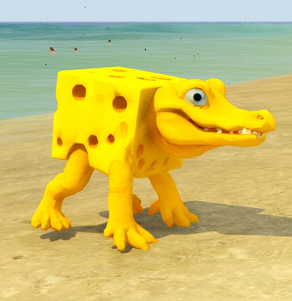 GTA 5 GTA 5 Mods cheee coccodrillo Italian Brainrot AddonPed Addon Ped inspired by %tags% | G5MODS