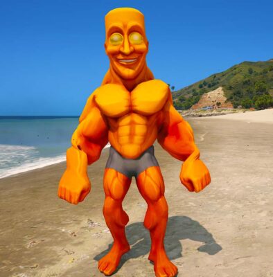 GTA 5 GTA 5 Mods Tung Tung Sahur Body Builder Addon Ped Addon Ped inspired by %tags% | G5MODS