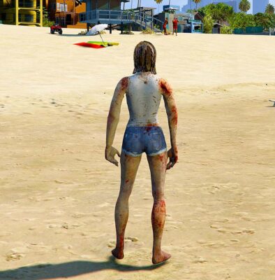 GTA 5 Mods Zombie Girl Addon Ped GTA 5 addon ped mod