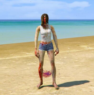 GTA 5 Mods Zombie Girl Addon Ped GTA 5 addon ped mod