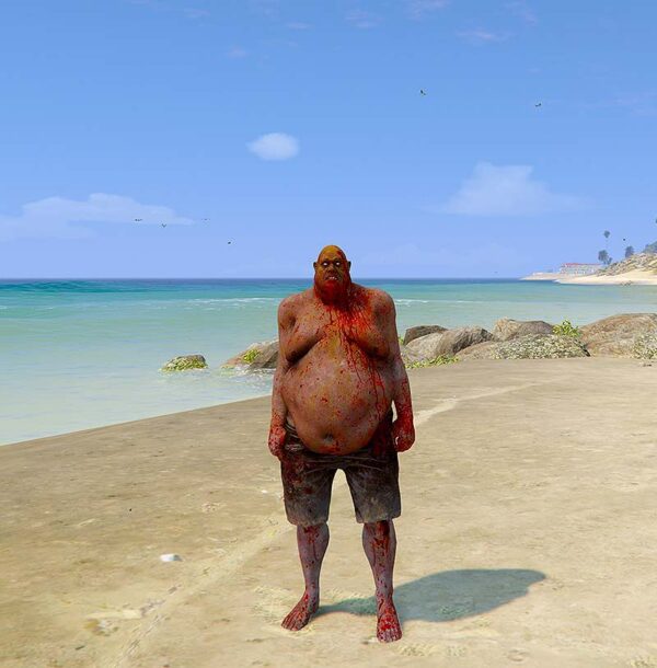 GTA 5 Mods Big Guy Zombie  Addon Ped GTA 5 addon ped mod