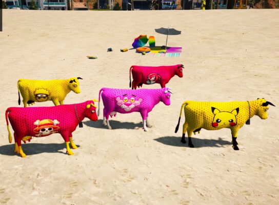GTA 5 Mods Super Hero Cow Part 4 Addon Ped GTA 5 addon ped mod