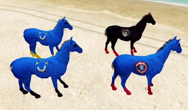 GTA 5 GTA 5 Mods Color Full Superhero Horse 1 Addon Peds Addon Ped inspired by %tags% | G5MODS