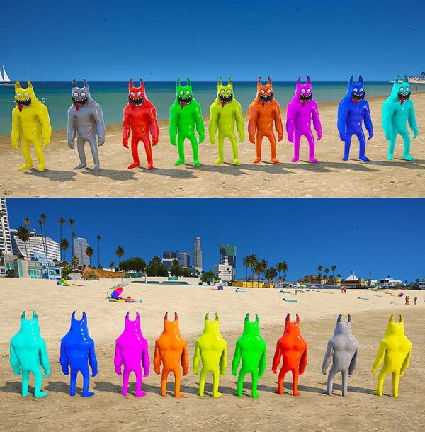 GTA 5 GTA 5 Mods Color Full Rainbow Friends Addon Ped Addon Ped inspired by %tags% | G5MODS