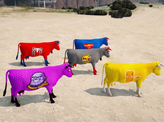 GTA 5 GTA 5 Mods Super Hero Cow Part 6 Addon Ped Addon Ped inspired by %tags% | G5MODS
