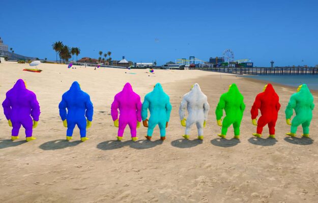 GTA 5 GTA 5 Mods Rainbow Gorillas Addon Peds Addon Ped inspired by Addon Peds | G5mods GTA 5 Mods Rainbow Gorillas Addon Peds GTA 5 addon ped mod