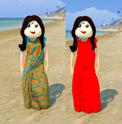 GTA 5 Mods Shinchan In Sarees Addon Ped GTA 5 addon ped mod