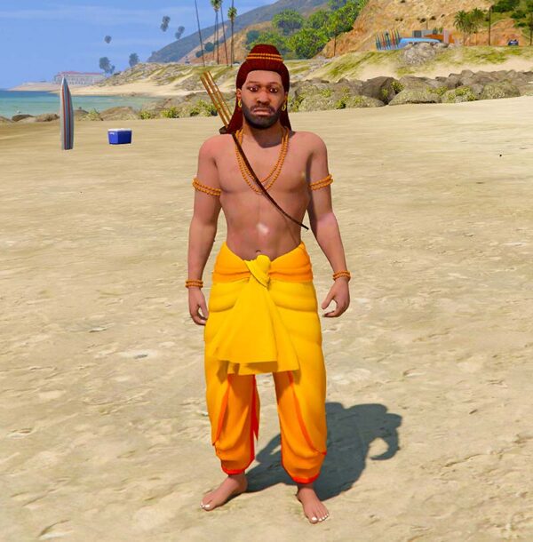 GTA 5 GTA 5 Mods Lord Rama Franklin Addon Ped Addon Ped inspired by %tags% | G5MODS