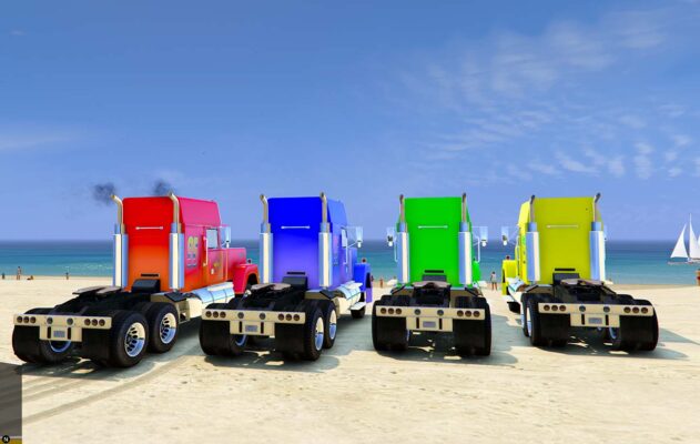 GTA 5 Mods Mcqueen MACK TRUCK Addon Vehicle GTA 5 addon ped mod
