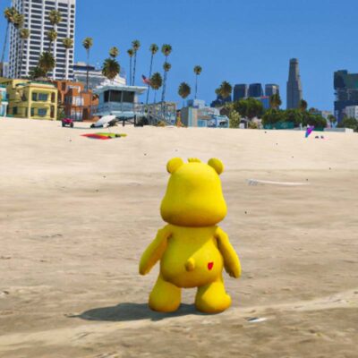 GTA 5 Mods  Funshine Bear In Care Bears Music Band Addon Ped GTA 5 addon ped mod