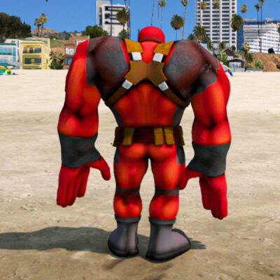 GTA 5 Mods Deadpool Muscle Addon Ped GTA 5 addon ped mod