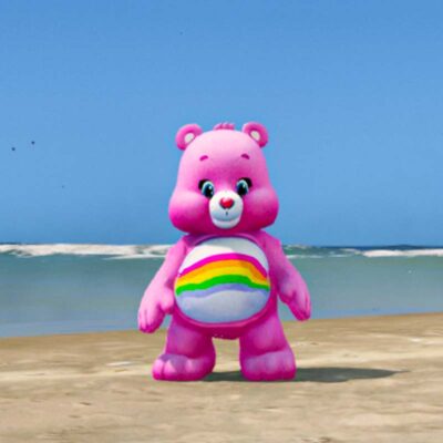 GTA 5 Mods Cheer Bear In Care Bears Music Band Addon Ped GTA 5 addon ped mod