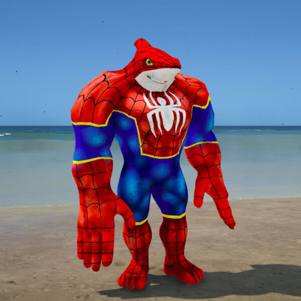 GTA 5 Mods Spider Man Shark Muscle Addon Ped GTA 5 addon ped mod