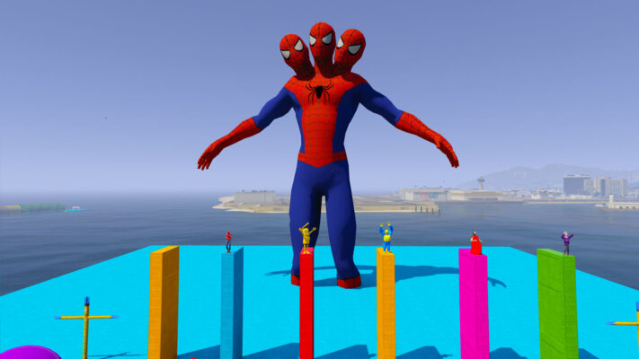 GTA 5 Mods MEGA Ramp Car OF Spider World With All Peds And Prop GTA 5 addon ped mod