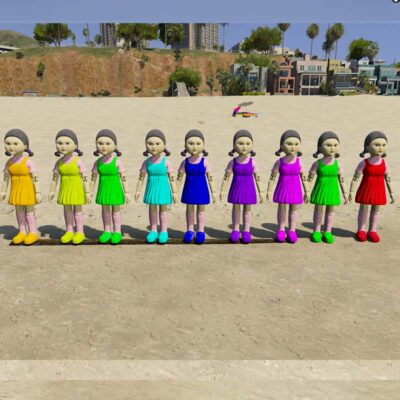 GTA 5 Mods Color Full SQUID Doll Addon ped GTA 5 addon ped mod