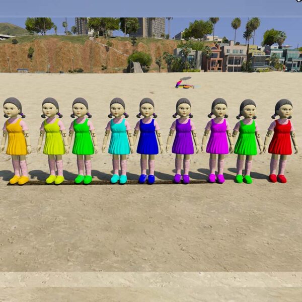 GTA 5 Mods Color Full SQUID Doll Addon ped GTA 5 addon ped mod