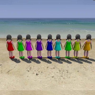 GTA 5 Mods Color Full SQUID Doll Addon ped GTA 5 addon ped mod