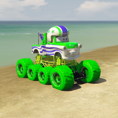 GTA 5 Mods Big Tow Mater Green Addon Vehicle GTA 5 addon ped mod