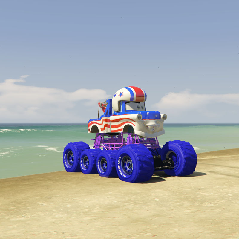GTA 5 Mods Big Tow Mater Blue Addon Vehicle GTA 5 addon ped mod