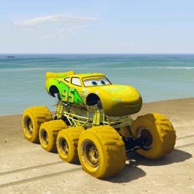 GTA 5 Mods Big Yellow McQueen Addon Vehicle GTA 5 addon ped mod